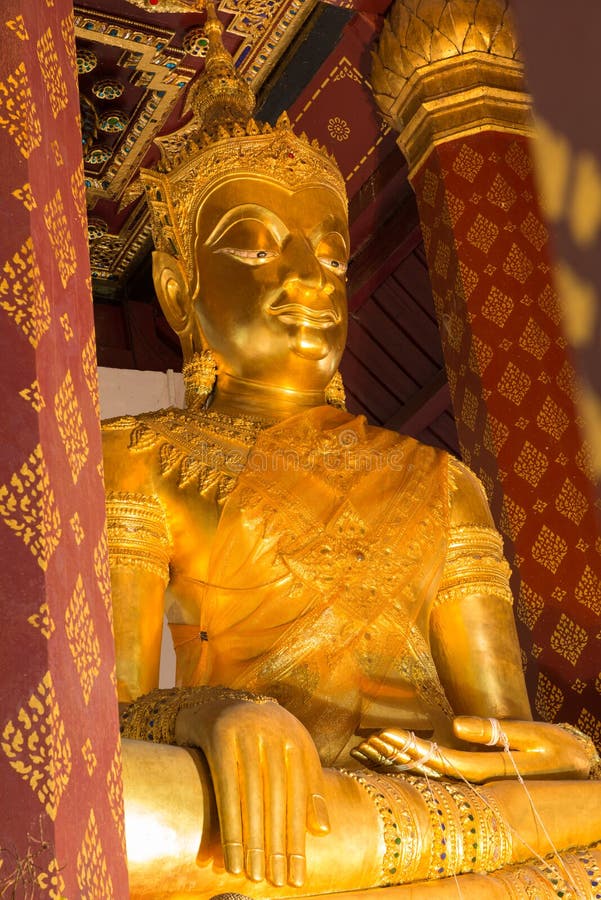 The Crowned Buddha in the Ubosot of Wat Na Phra Mane Temple, Thailand ...