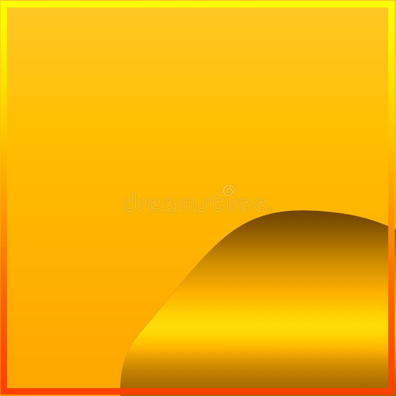 Golden Colour Shape with Gradient Frame on Yellow Empty Background-for  Banner, Poster, Cards & Social Media Stock Image - Image of business,  blank: 192338881