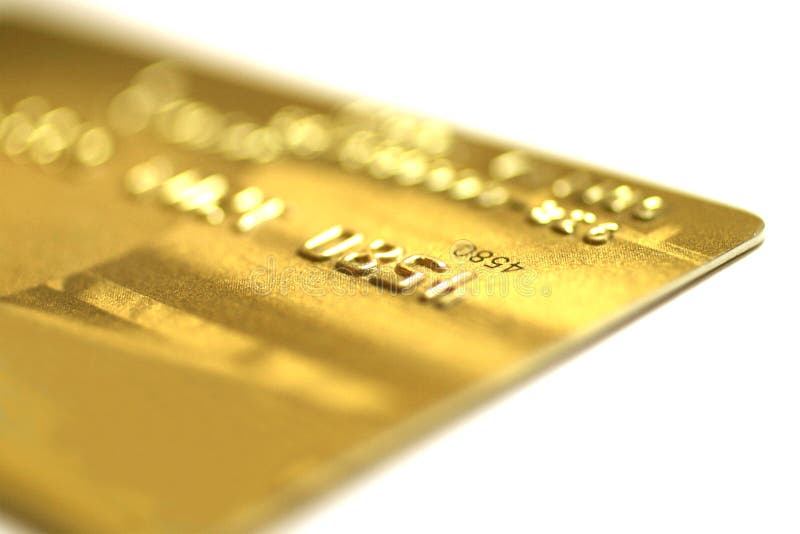 Golden credit card stock image. Image of account, finance 98675