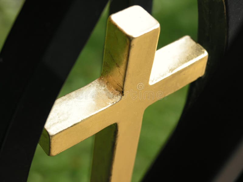 Golden cross stock photo. Image of religion, lord, sign 2774680