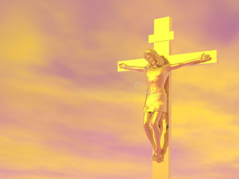 golden-cross-3d-render-stock-illustration-illustration-of-christian-35458116