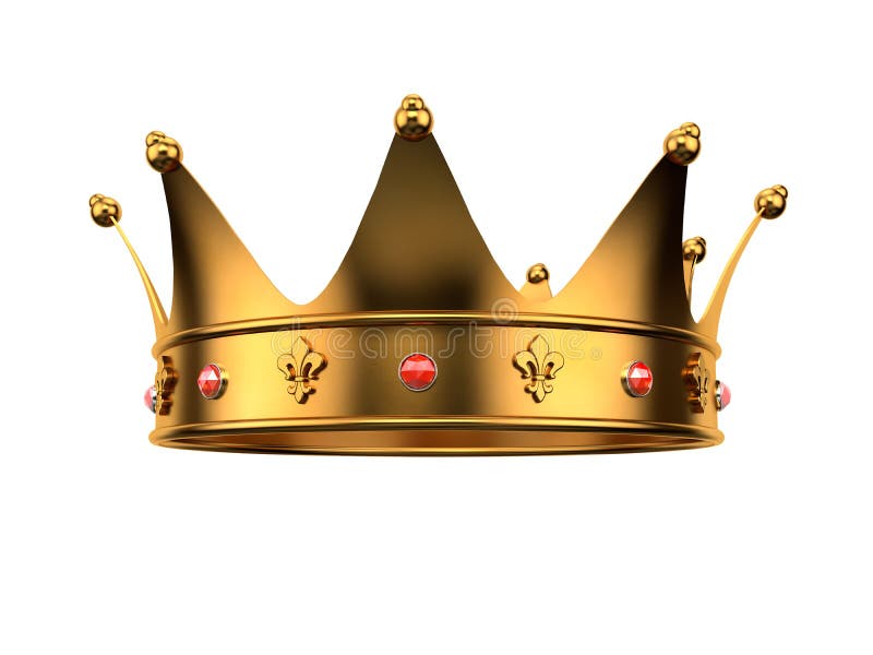 Golden Crown with Sapphires on White Background Stock Illustration -  Illustration of golden, celery: 139146778