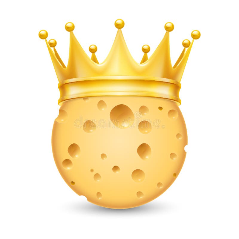 Golden Crown On Cheese Stock Vector Image 53394423