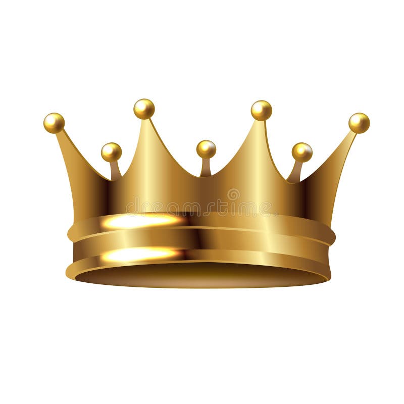 Golden Crown Isolated Transparent Background Stock Vector ...