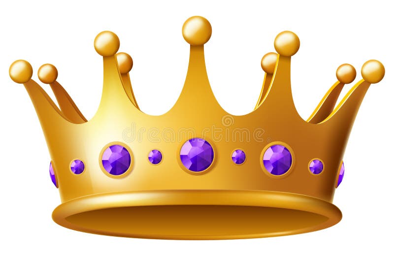 purple and gold crown clipart