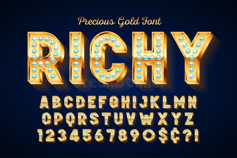 Gold Shining Letters Stock Illustrations – 1,081 Gold Shining Letters ...