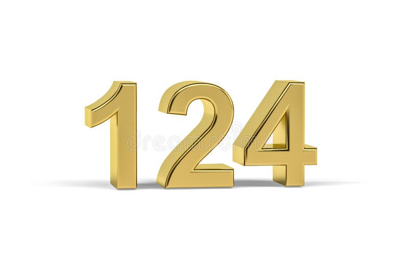 Yellow Metallic Number 24 On White Stock Illustration 213261634