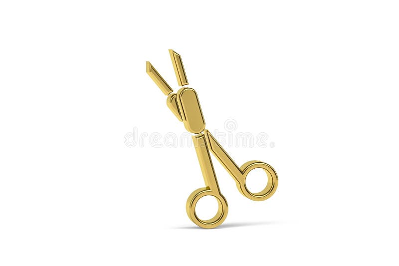 Gold scissors on white background.3D illustration. Stock Photo by ©holmessu  184091104