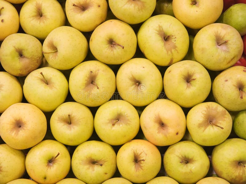 Golden Delicious Apples on a Tray Stock Image Image of pure, pick