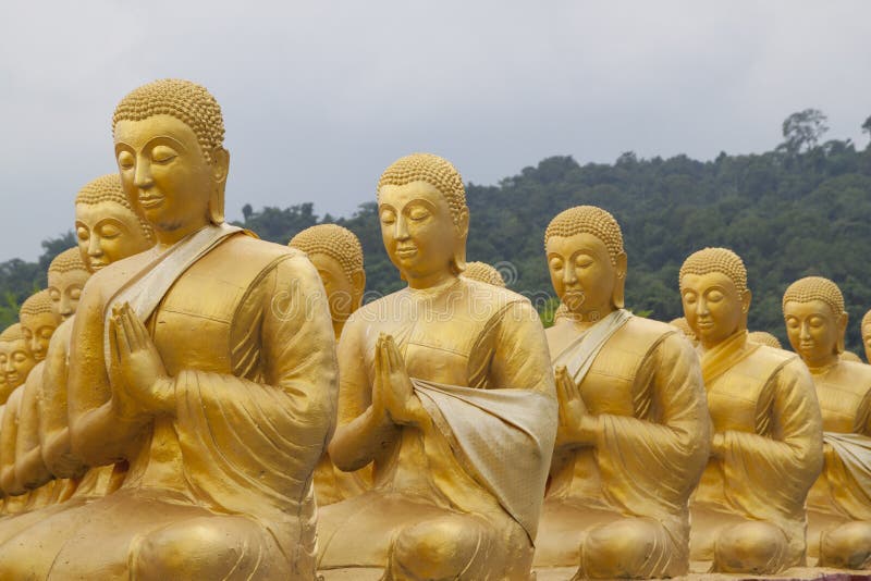 Golden disciple statues royalty free stock photography Golden disciple statues royalty free stock photography