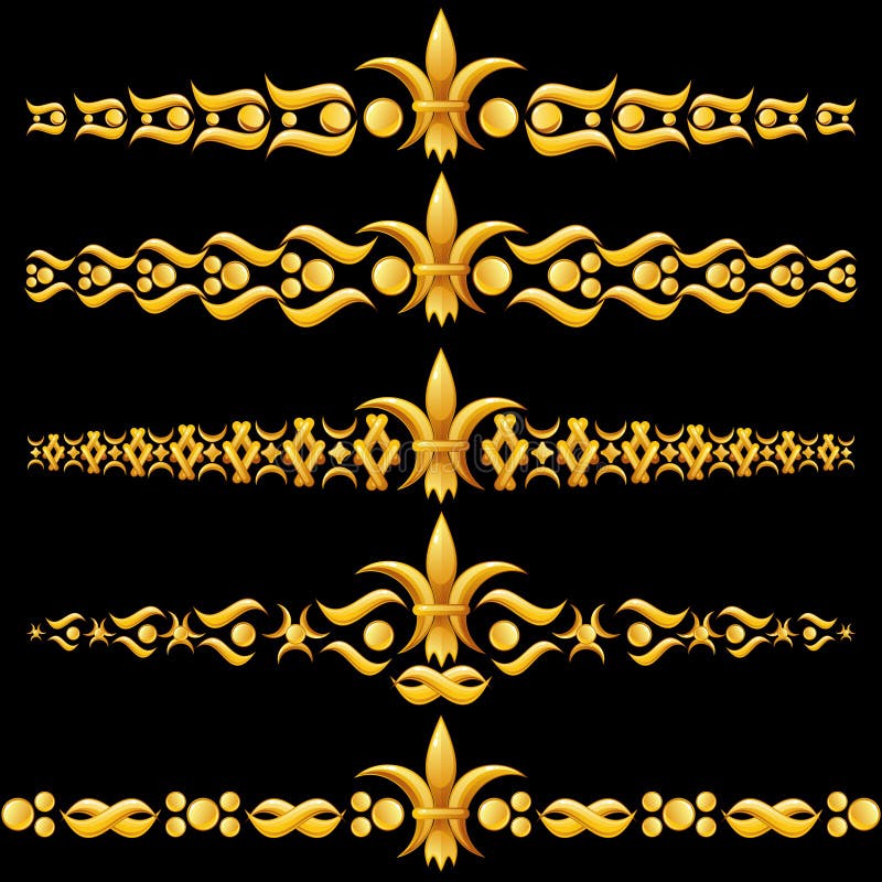 Golden dividers with fleur-de-lis