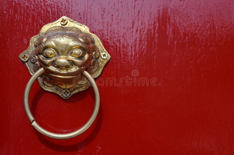 Golden door holder stock photo. Image of gate, golden 21501068