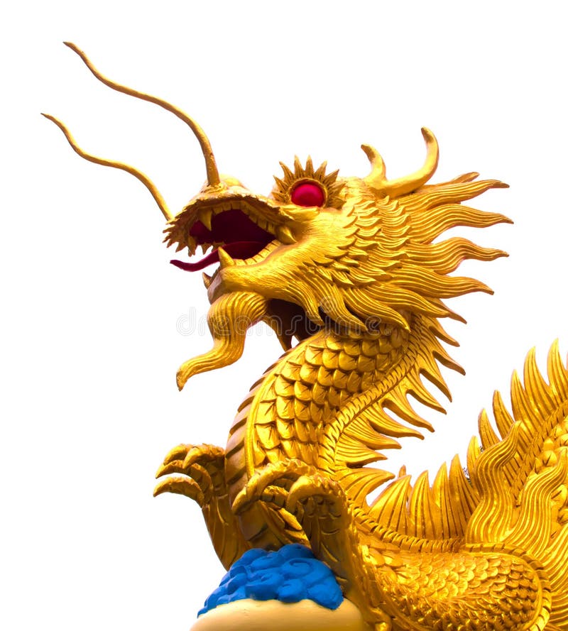 Golden dragon royalty free stock photos