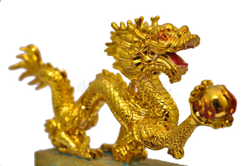 Golden dragon royalty free stock photography
