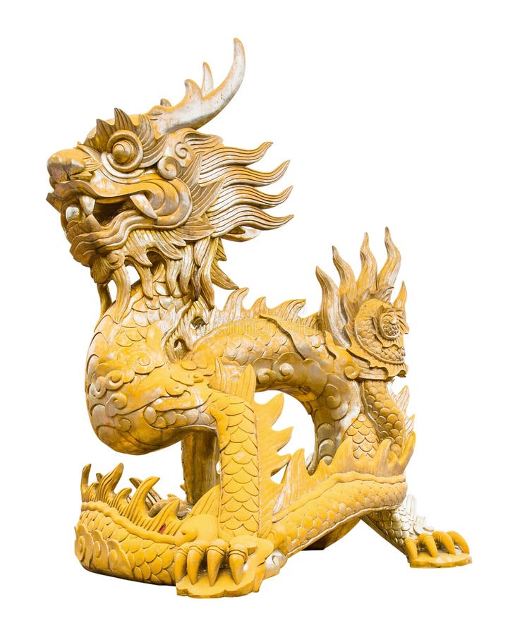 Golden Dragon Statue Stock Image Image Of Golden Chinese 36853443
