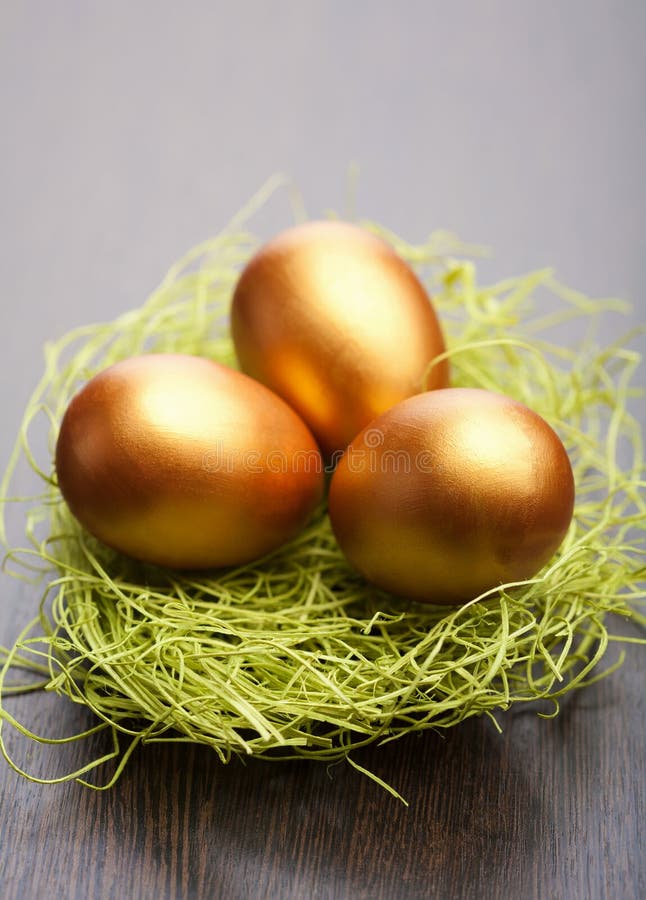 Golden easter eggs