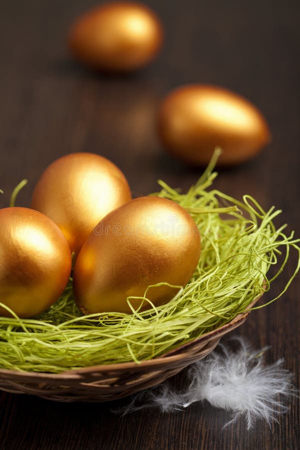 Golden easter eggs