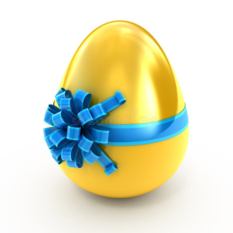 Golden egg with ribbon royalty free illustration