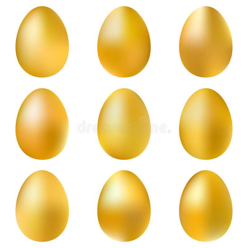 Easter Eggs with Golden Elements Stock Vector Illustration of food