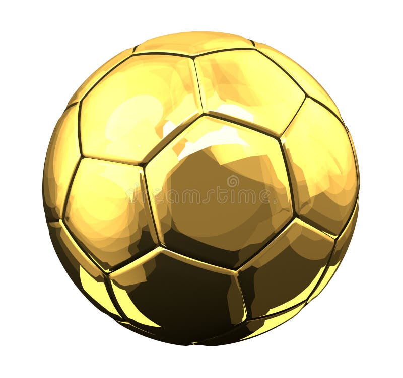 Gold Soccer Football Ball World Globe Stock Illustration - Illustration ...