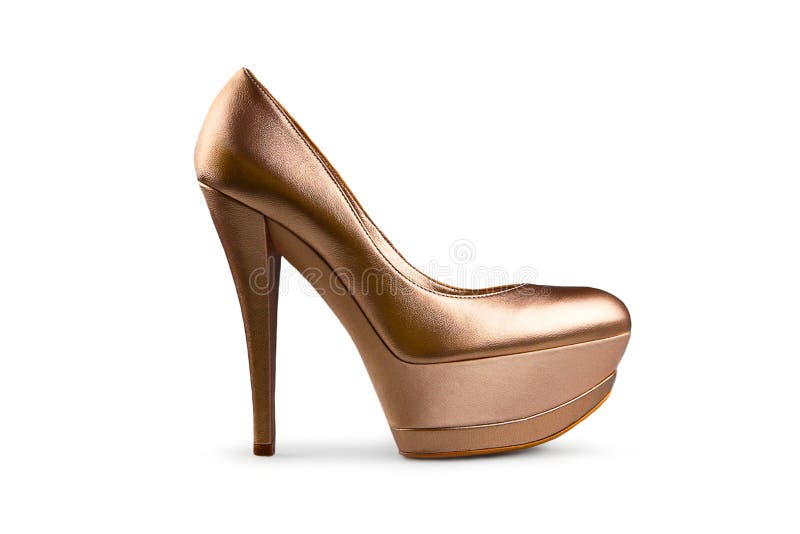 Golden female shoe-1