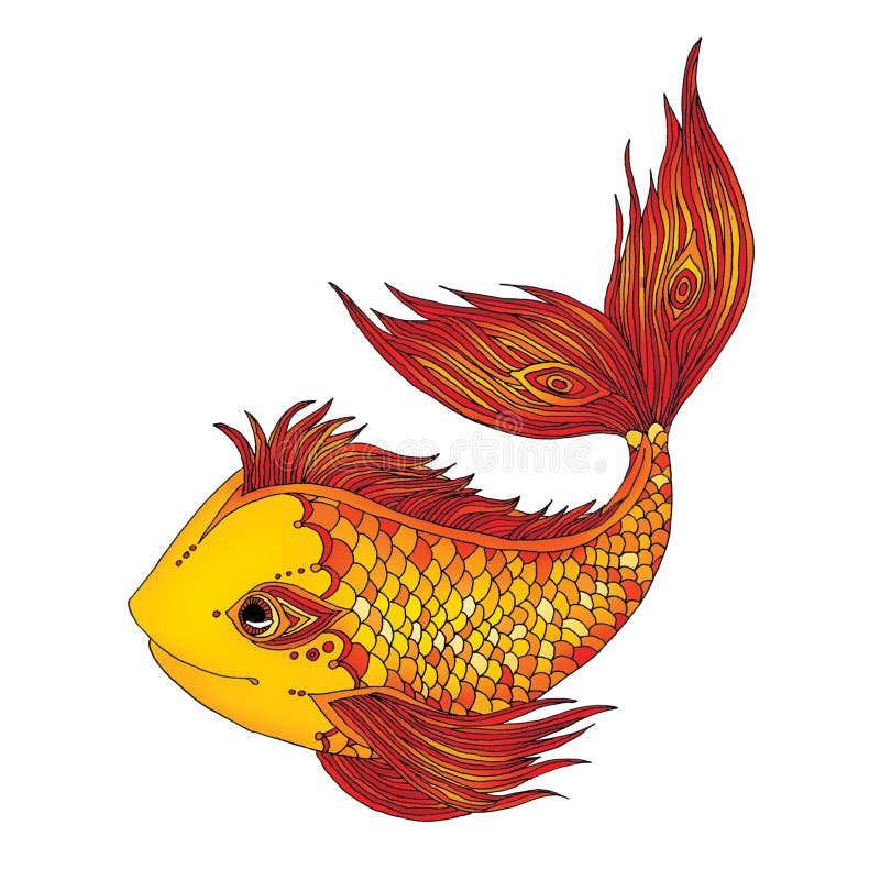 Download Fish Gold Fish Drawing Royalty-Free Stock Illustration