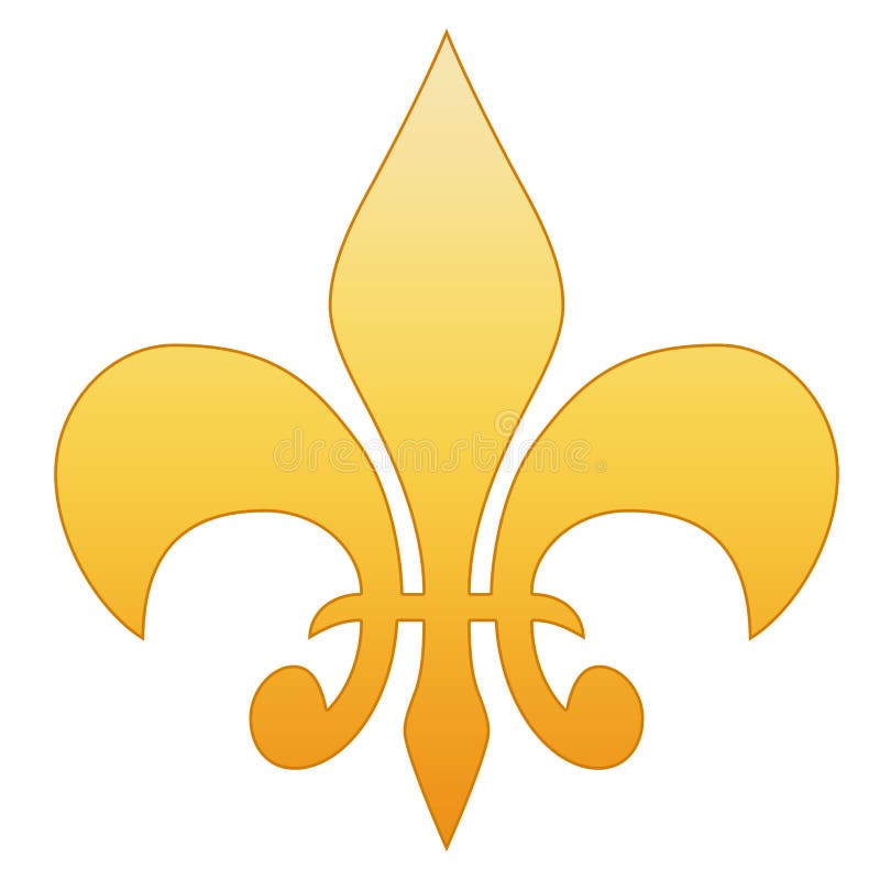 Golden Fleur De Lis/eps stock illustration. Illustration of gold - 5392264