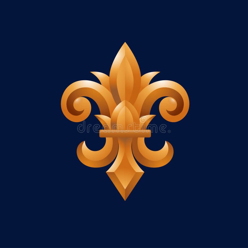 Golden Fleur-de-lis Symbols As Vector Stock Vector - Illustration of ...