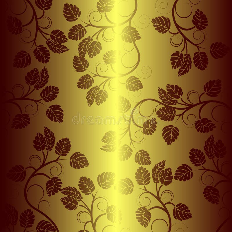 Golden floral background