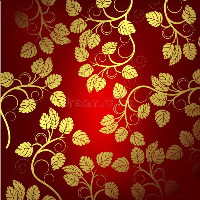 Golden floral background