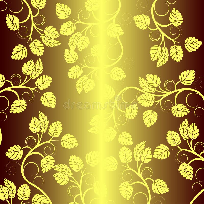 Golden floral background