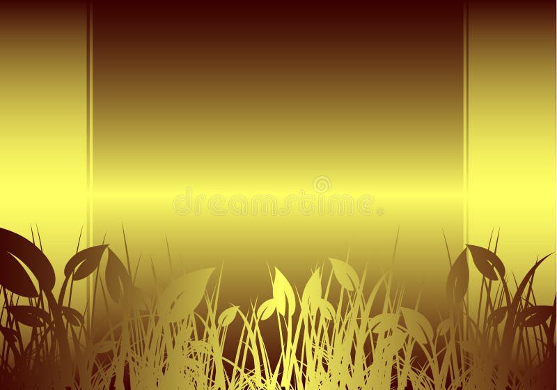 Golden floral background stock image