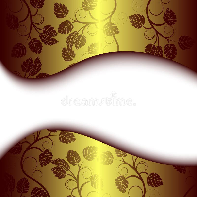 Golden floral background