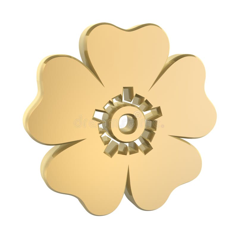 Golden flower vector illustration