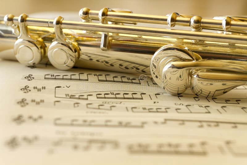 Silver Flute Isolated On Blue Stock Image Image of isolated, vertical