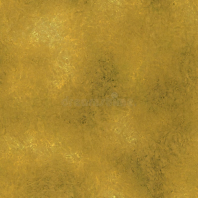 Golden Foil Seamless and Tileable luxury background texture. Glittering holiday wrinkled gold background.