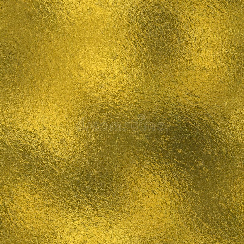 Golden Foil Seamless and Tileable luxury background texture. Glittering holiday wrinkled gold background.