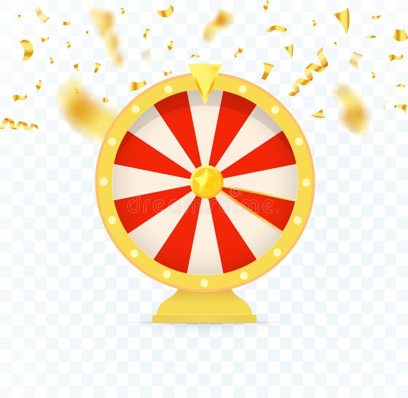 Fortune Wheel Logo. Casino Random Winner Slot Machine Emblem. Gambling