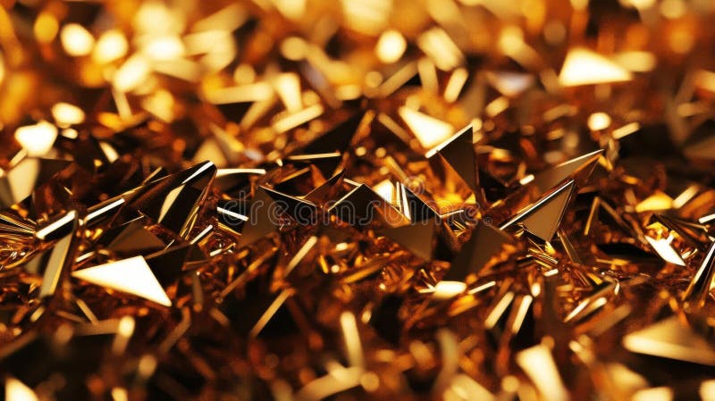 Golden Fragments Shimmers with Wealthy Look and Golden Theme Concept stock illustration