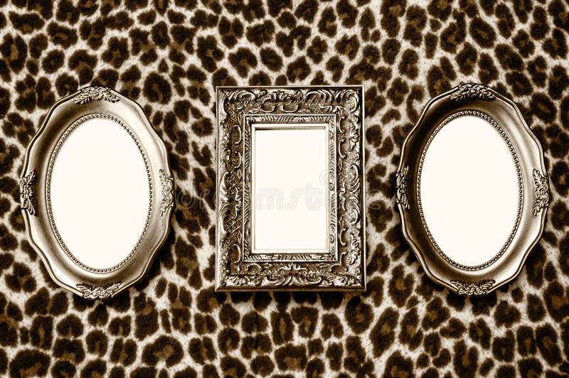 Jolie coeur sur fond leopard Photo frame effect