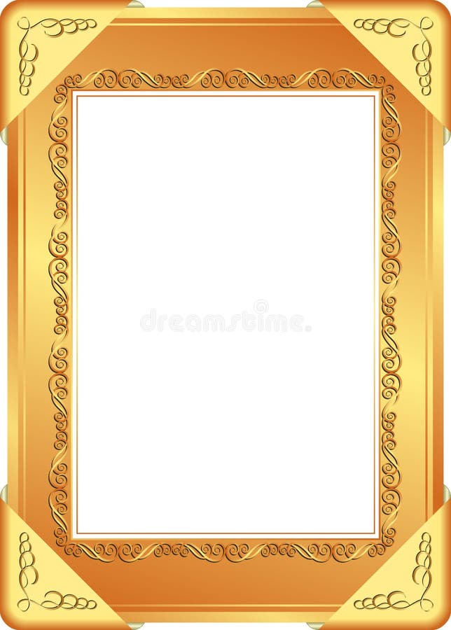 Golden frame stock illustration