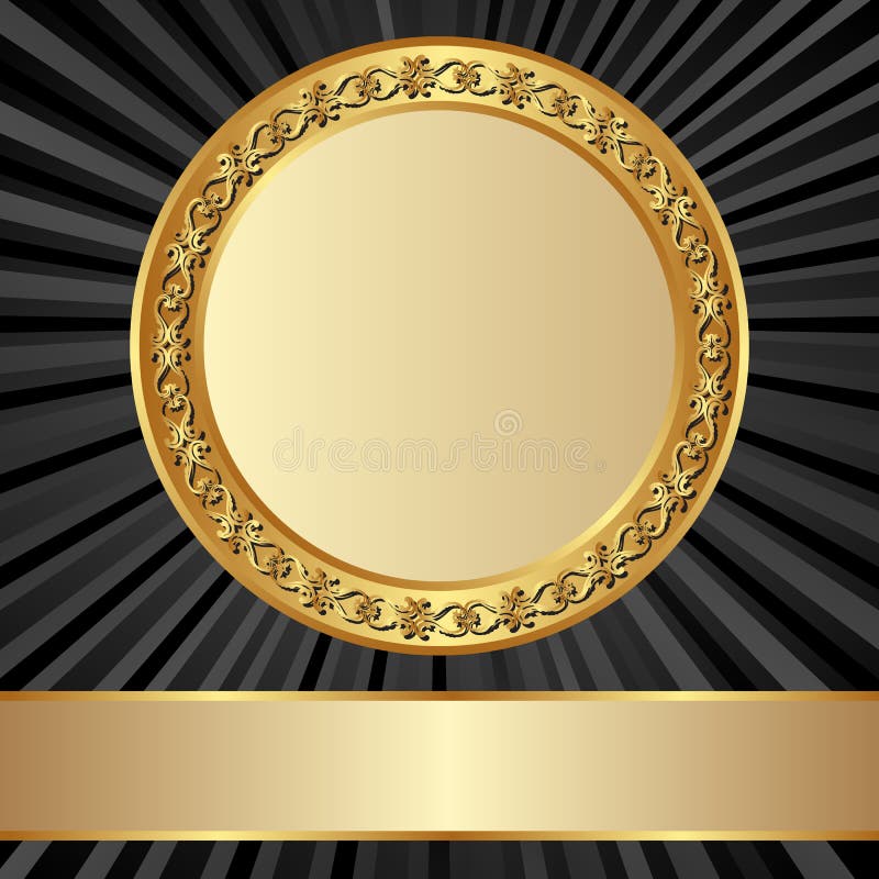 Golden frame vector illustration