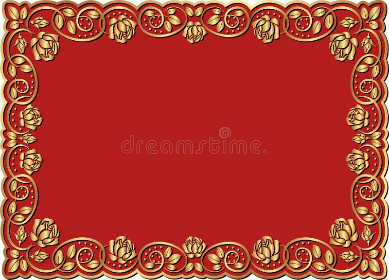 Golden frame stock illustration