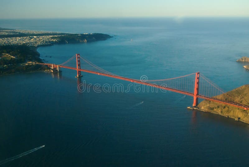 Golden gate bridge from the air