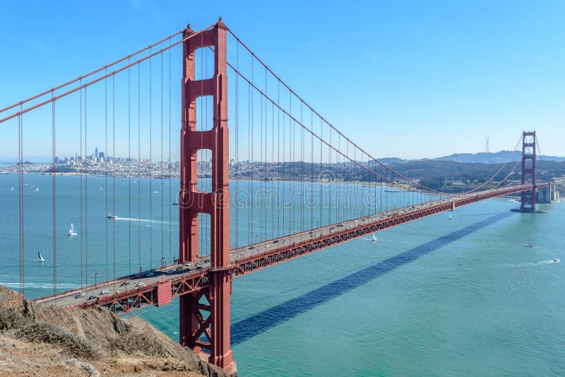 Golden gate bridge dalla batteria Spencer, Sausalito fotografia stock Golden gate bridge dalla batteria Spencer, Sausalito fotografia stock