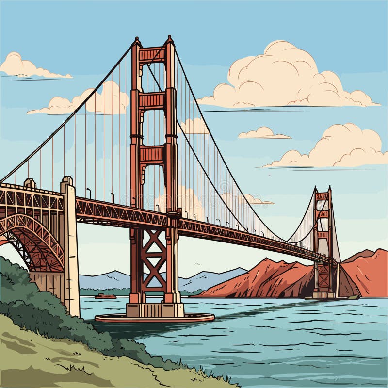 Golden Hand Bridge Stock Illustrations – 334 Golden Hand Bridge Stock ...