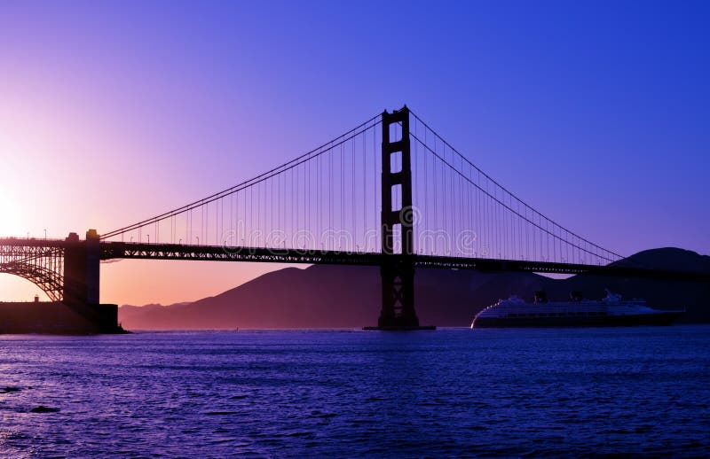 Golden Gate Bridge at sunset