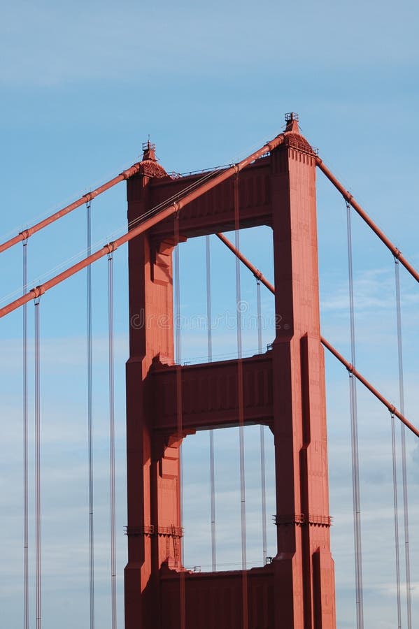 Golden Gate bridge tower royalty free stock photos