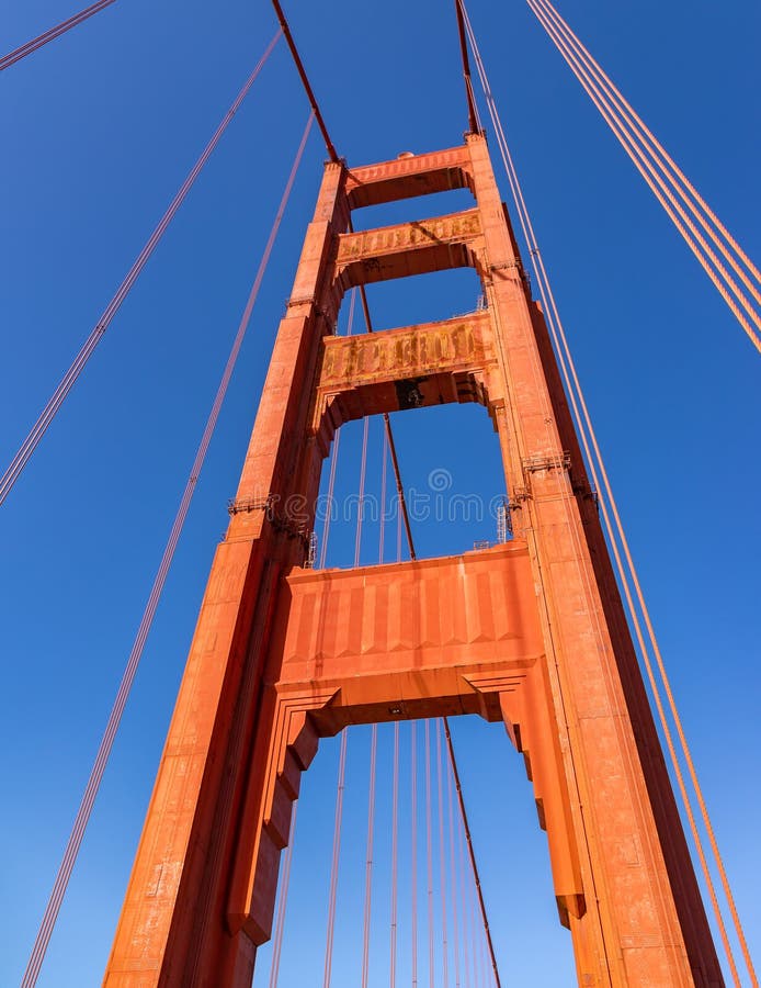 Golden Gate Bridge Tower royalty free stock images