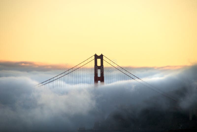 Golden Gate Bridge Tower and Fog